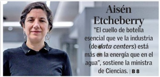 “El cuello de botella esencial que ve la industria (de data center) está más en la energía que en el agua”
