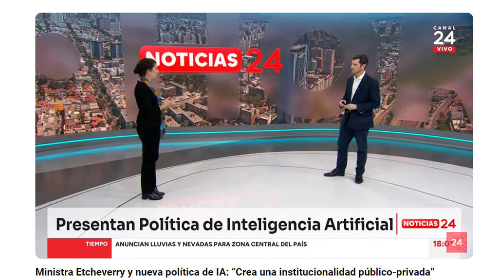 Ministra de Ciencia, Aisén Etcheverry en TVN explica el alcance de la Política de Inteligencia Artificial